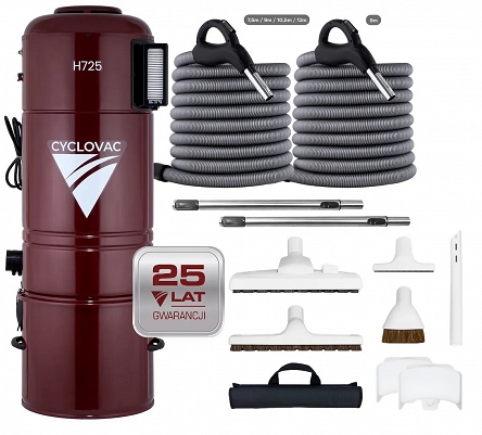 Cyclo Vac H725 + Zestaw MAGNUM MAX x2 z wężami 9/10m lub 12m - 25 lat gwarancji!